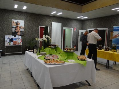 Préparation du buffet après l'intervention